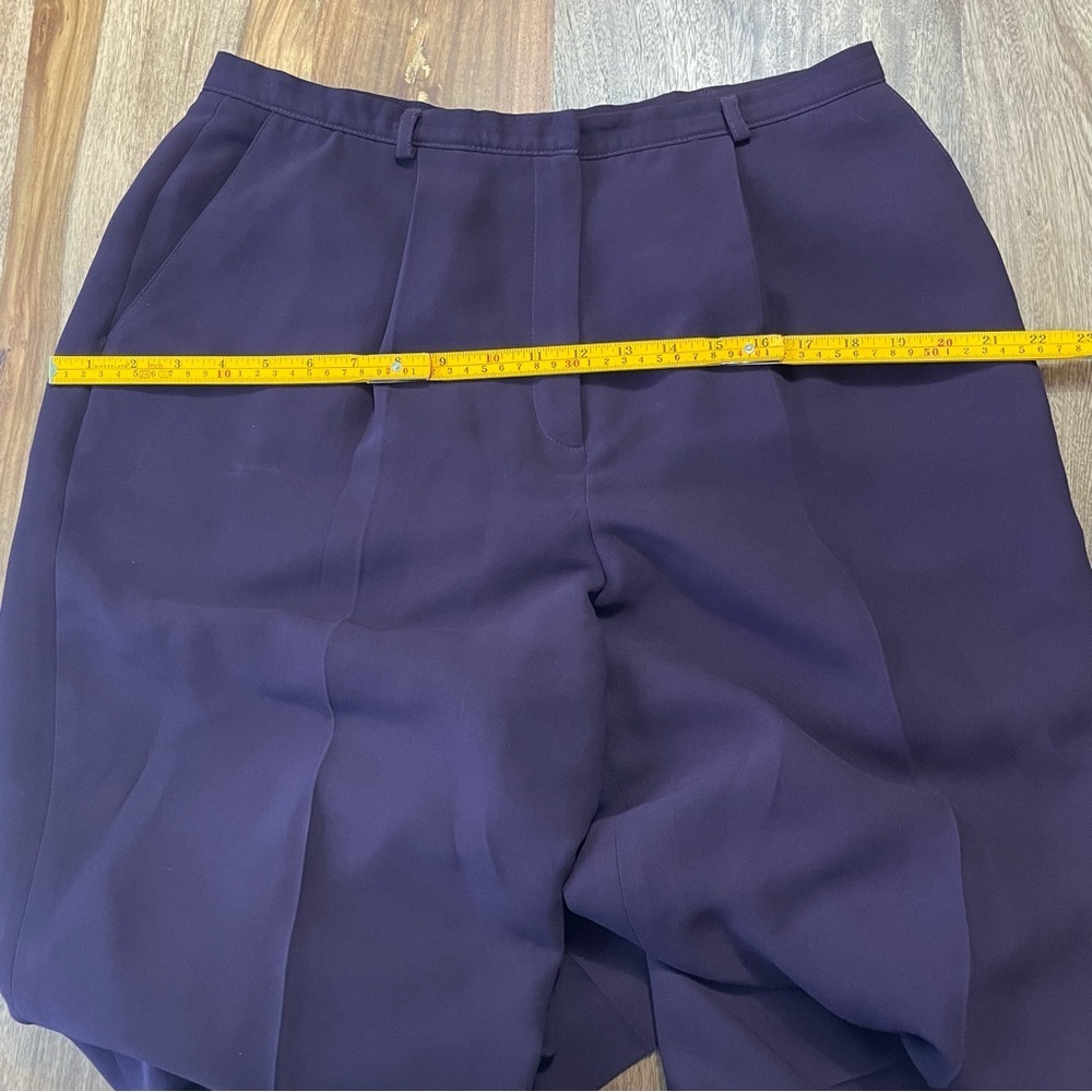 Worthington Lined Purple Straight Leg Trousers Sz 16 Business‎ Feminine Colorful - Picture 11 of 13